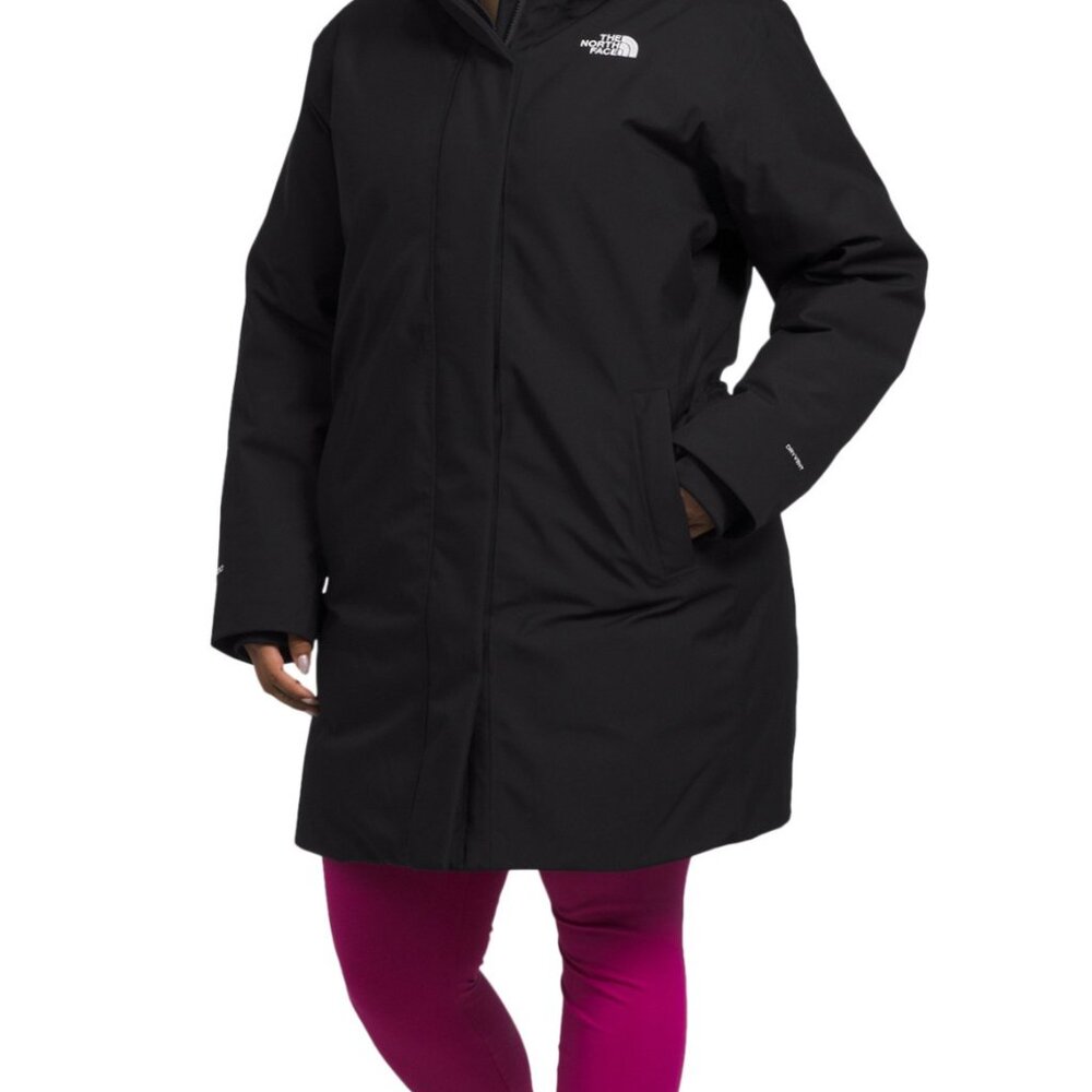 North Face Women's Plus Arctic Parka Insulated Fill Hooded Jacket 3x Black